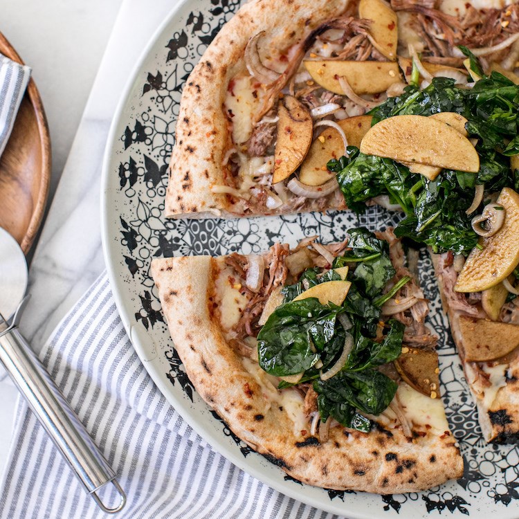 Picture of Fontina-BrisketWhite Pizza 